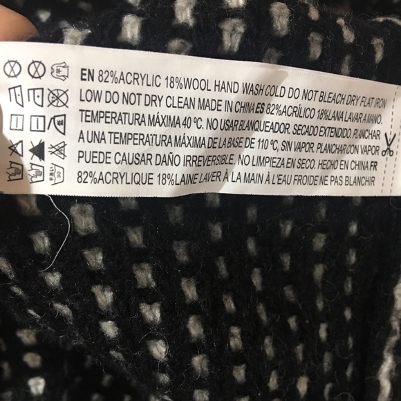 Check grid grey sweater coat tunic cardigan - Picture 5 of 6